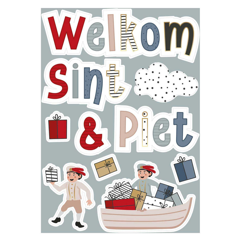 Load image into Gallery viewer, Haza witbaard raamstickers sint co.
