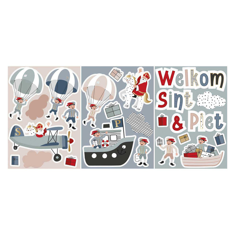 Load image into Gallery viewer, Haza witbaard raamstickers sint co.
