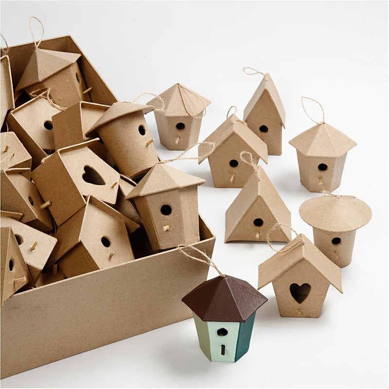 Load image into Gallery viewer, Creativ company vogelhuisjes papier-maché, 60st.
