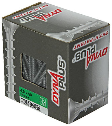 Dynaplus unischroef spaanplaatschroef ar-coating platkop voldraad torx tx20 4.0x50 | 200 stuks - 0281.08.25901