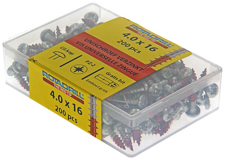 Afbeelding laden in galerijviewer, Rotadrill 1040028 - universeelschroef ckpzd vz 4.0x16mm (200) | 4 stuks
