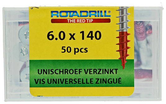Rotadrill 1040006 - universeelschroef vktx vz 6.0x140mm (50) | 4 stuks