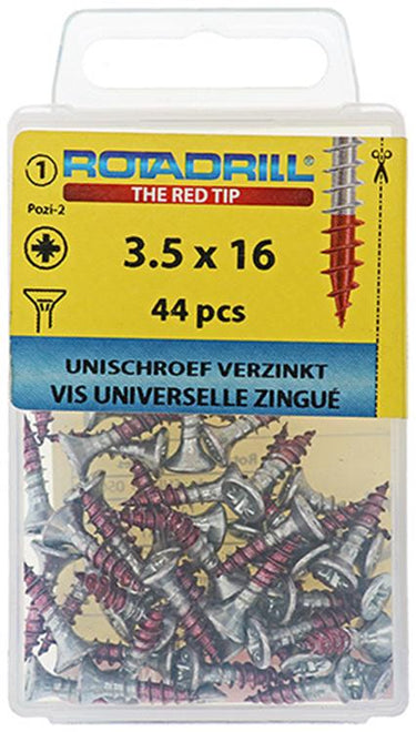 Rotadrill 1039772 - universeelschroef vk pzd vz 3.5x16mm (44) | 6 stuks