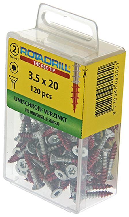Afbeelding laden in galerijviewer, Rotadrill 1039927 - universeelschroef vktx vz 3.5x20mm (120) | 6 stuks
