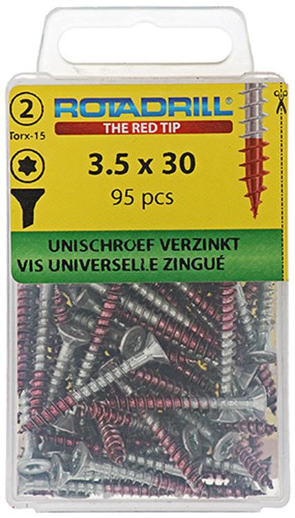 Afbeelding laden in galerijviewer, Rotadrill 1039929 - universeelschroef vktx vz 3.5x30mm (95) | 6 stuks
