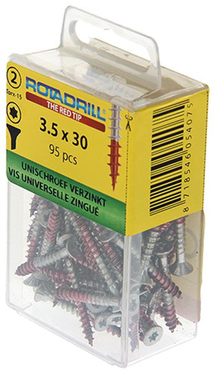Afbeelding laden in galerijviewer, Rotadrill 1039929 - universeelschroef vktx vz 3.5x30mm (95) | 6 stuks
