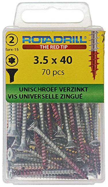 Rotadrill 1039931 - universeelschroef vktx vz 3.5x40mm (70) | 6 stuks