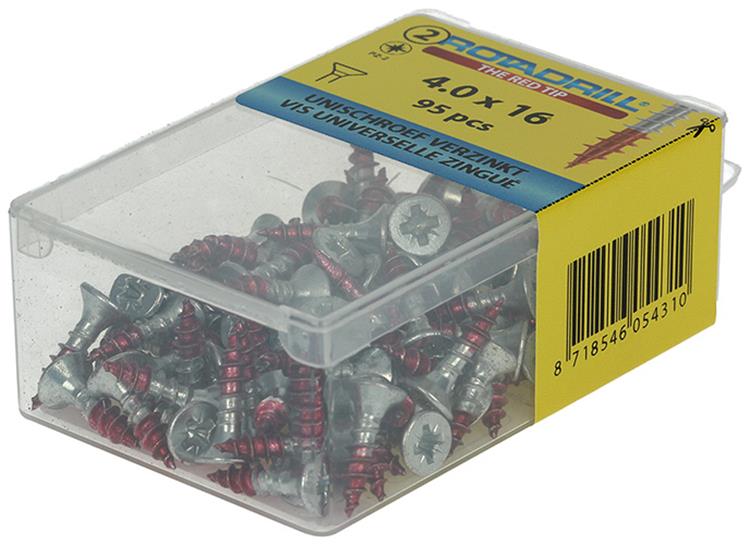Afbeelding laden in galerijviewer, Rotadrill 1039797 - universeelschroef vk pzd vz 4.0x16mm (95) | 6 stuks
