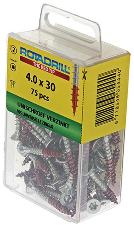 Rotadrill 1039935 - universeelschroef vktx vz 4.0x30mm (75) | 6 stuks