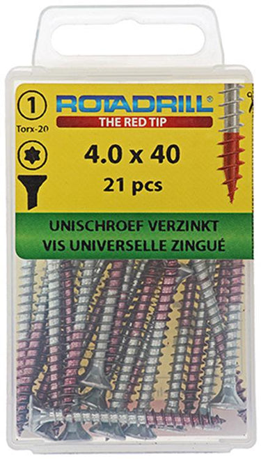 Rotadrill 1039925 - universeelschroef vktx vz 4.0x40mm (21) | 6 stuks