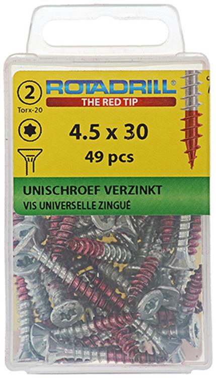 Rotadrill 1039942 - universeelschroef vktx vz 4.5x30mm (49) | 6 stuks