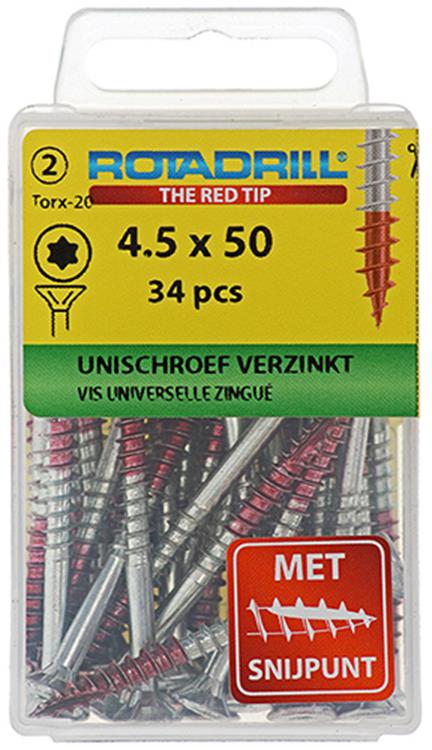 Afbeelding laden in galerijviewer, Rotadrill 1039944 - universeelschroef vktx vz 4.5x50mm (34) | 6 stuks
