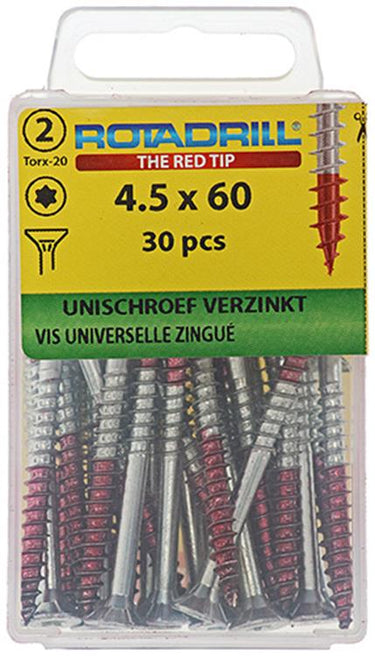Rotadrill 1039945 - universeelschroef vktx vz 4.5x60mm (30) | 6 stuks