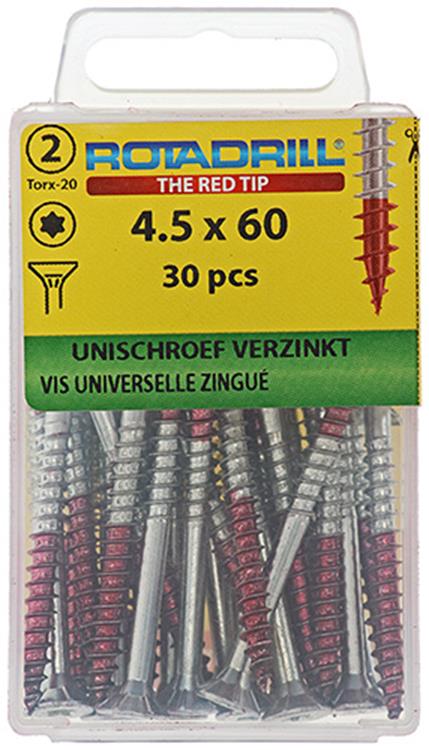 Afbeelding laden in galerijviewer, Rotadrill 1039945 - universeelschroef vktx vz 4.5x60mm (30) | 6 stuks
