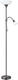 Eglo up 2 vloerlamp - e27 e14 - 176,5 cm - zwart wit