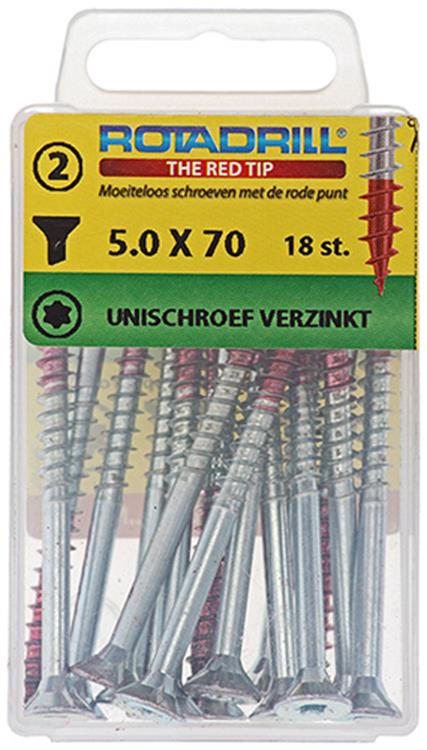 Afbeelding laden in galerijviewer, Rotadrill 1039951 - universeelschroef vktx vz 5.0x70mm (18) | 6 stuks
