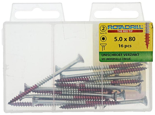 Rotadrill 1039952 - universeelschroef vktx vz 5.0x80mm (16) | 6 stuks