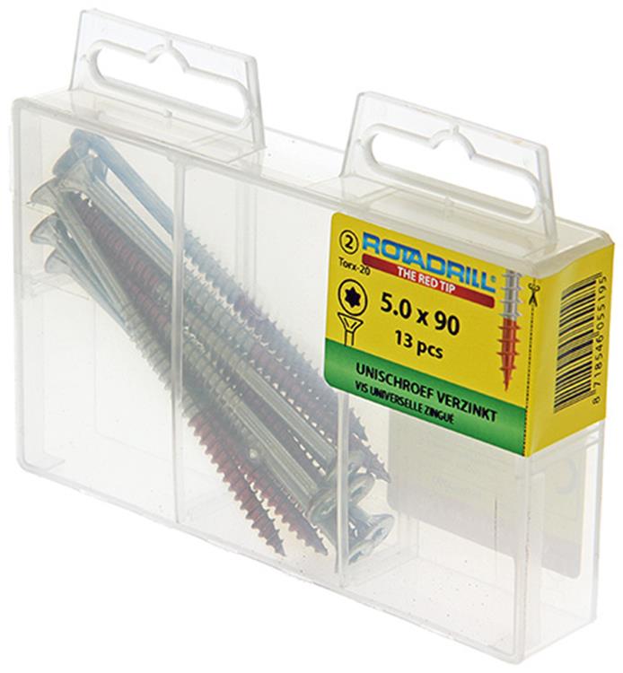 Afbeelding laden in galerijviewer, Rotadrill 1039953 - universeelschroef vktx vz 5.0x90mm (13) | 6 stuks
