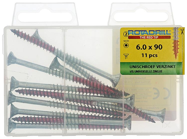 Afbeelding laden in galerijviewer, Rotadrill 1039956 - universeelschroef vktx vz 6.0x90mm (11) | 6 stuks
