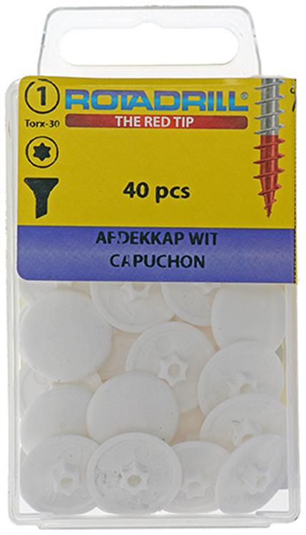 Afbeelding laden in galerijviewer, Rotadrill 1039842 - afdekkapje t30 wit | 6 stuks
