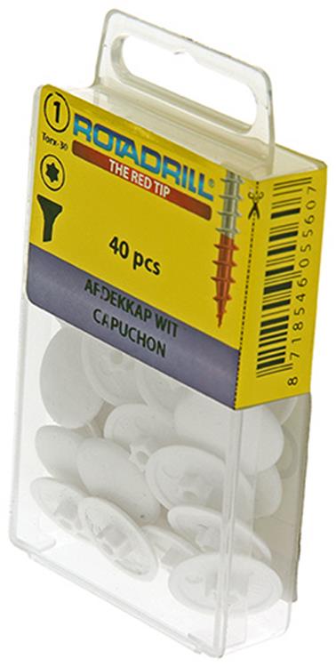 Afbeelding laden in galerijviewer, Rotadrill 1039842 - afdekkapje t30 wit | 6 stuks
