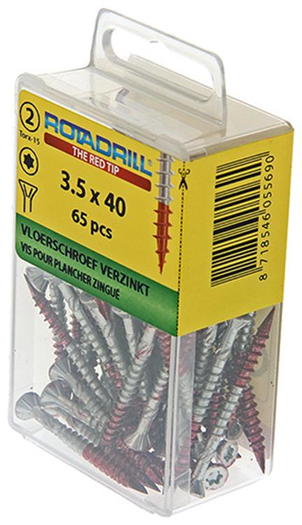 Afbeelding laden in galerijviewer, Rotadrill 1039908 - vloerschroef 75°-vk tx vz 3.5x40mm (65) | 6 stuks
