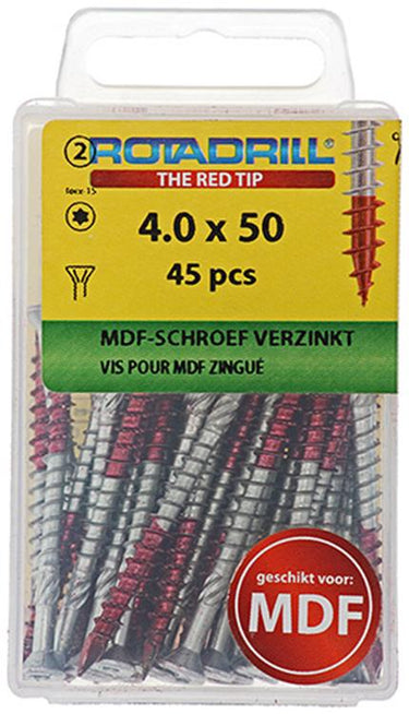 Rotadrill 1039913 - mdf-schroef 75°-vk tx vz 4.0x50mm (45) | 6 stuks