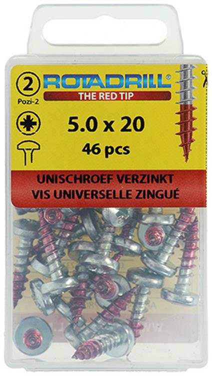 Afbeelding laden in galerijviewer, Rotadrill 1039832 - universeelschroef ck pzd vz 5.0x20mm (46) | 6 stuks
