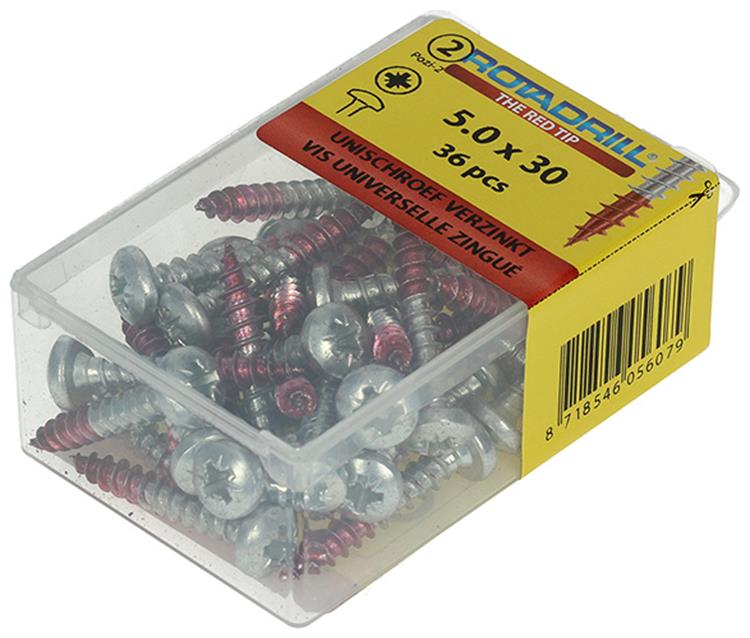 Afbeelding laden in galerijviewer, Rotadrill 1039834 - universeelschroef ck pzd vz 5.0x30mm (36) | 6 stuks
