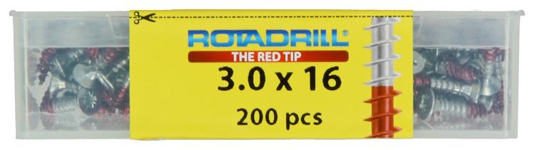 Afbeelding laden in galerijviewer, Rotadrill 1039960 - universeelschroef vkpzd vz 3.0x16mm (200) | 4 stuks
