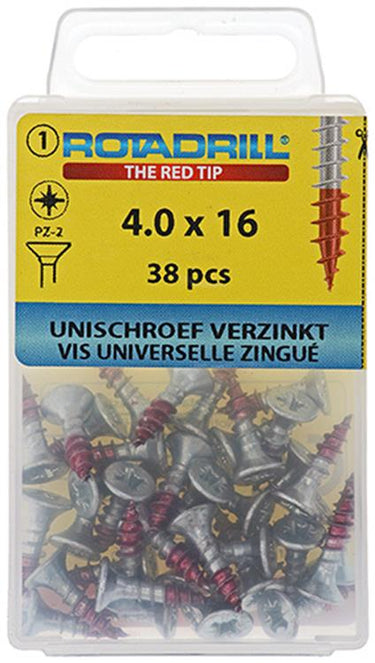 Rotadrill 1039774 - universeelschroef vk pzd vz 4.0x16mm (38) | 6 stuks