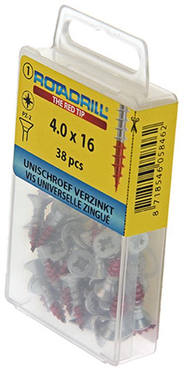 Rotadrill 1039774 - universeelschroef vk pzd vz 4.0x16mm (38) | 6 stuks