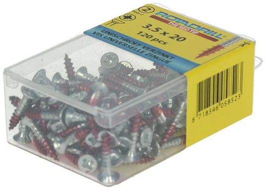 Rotadrill 1039794 - universeelschroef vk pzd vz 3.5x20mm (120) | 6 stuks