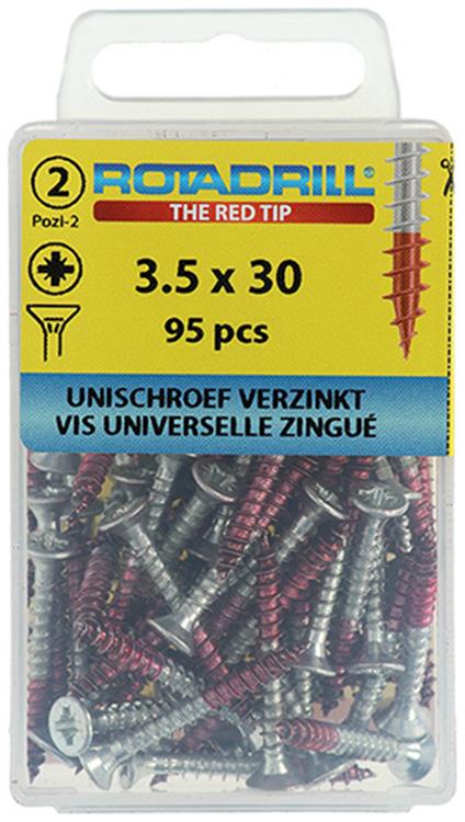 Rotadrill 1039796 - universeelschroef vk pzd vz 3.5x30mm (95) | 6 stuks