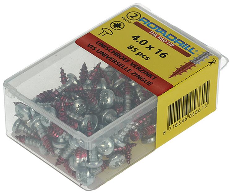 Afbeelding laden in galerijviewer, Rotadrill 1039828 - universeelschroef ck pzd vz 4.0x16mm (85) | 6 stuks
