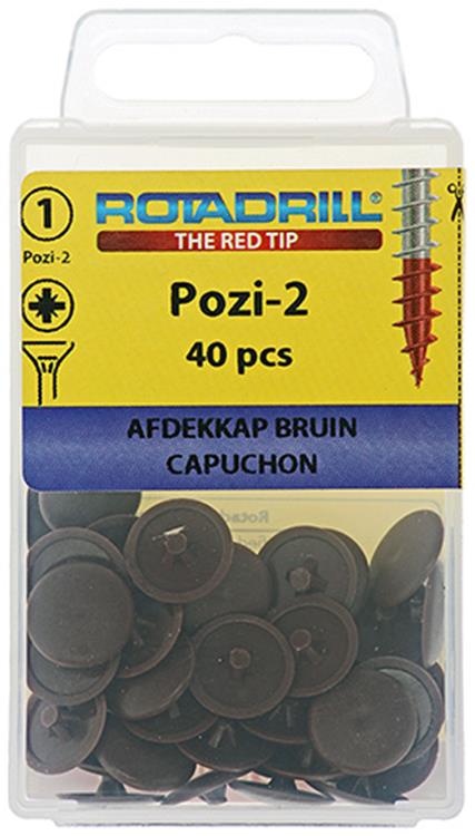 Afbeelding laden in galerijviewer, Rotadrill 1039838 - afdekkapje pzd 2 bruin (40) | 6 stuks
