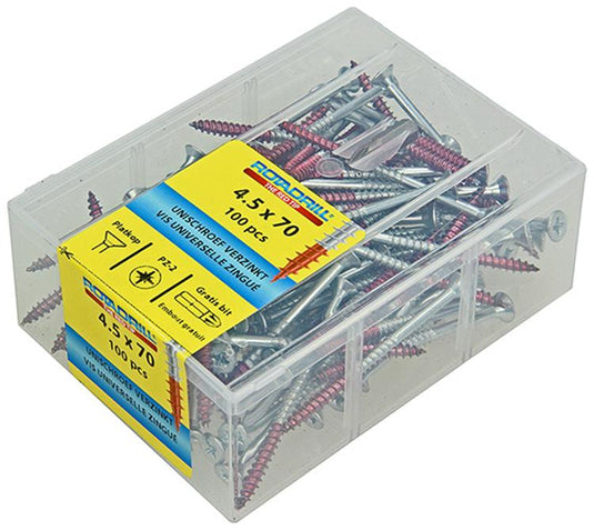 Rotadrill 1040026 - universeelschroef vkpzd vz 4.5x70mm (100) | 4 stuks