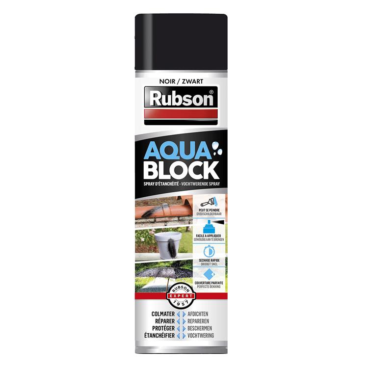 Afbeelding laden in galerijviewer, Rubson anti - infiltratie spray 300ml zwart | coating isolatie spray zwart | overschilderbaar repair coating spray | universele toepassing | vloeibaar rubber seal | rubber spray rubber coating.
