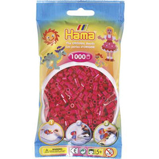 Hama strijkkralen 1000 stuks donkerroze | 5 stuks