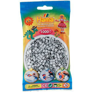 Hama strijkkralen 1000 stuks licht grijs | 5 stuks