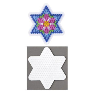 Hama strijkkralen grondplaat ster klein wit | 10 stuks