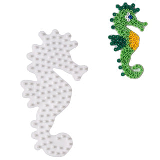 Hama strijkkralen grondplaat zeepaardje wit | 5 stuks