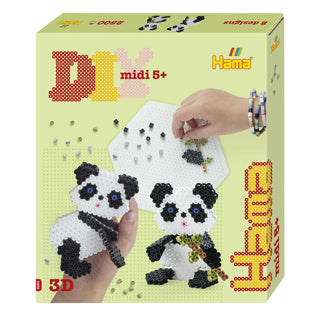 Hama strijkkralen 3d panda set 2500 delig