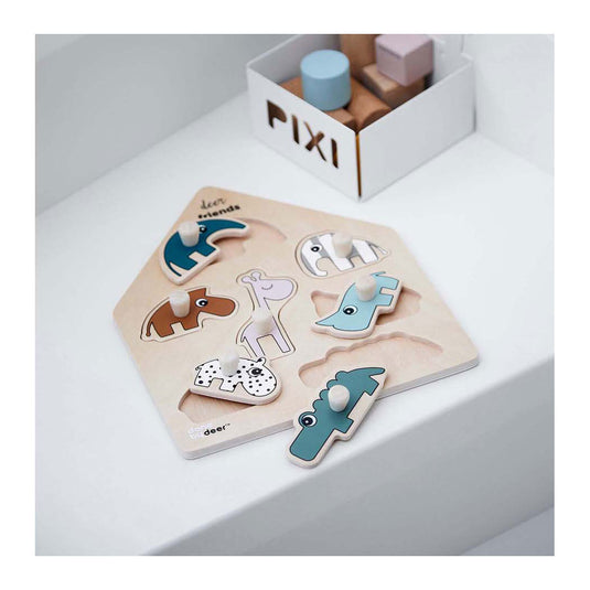 Done by deer houten noppenpuzzel deer friends, 7st.