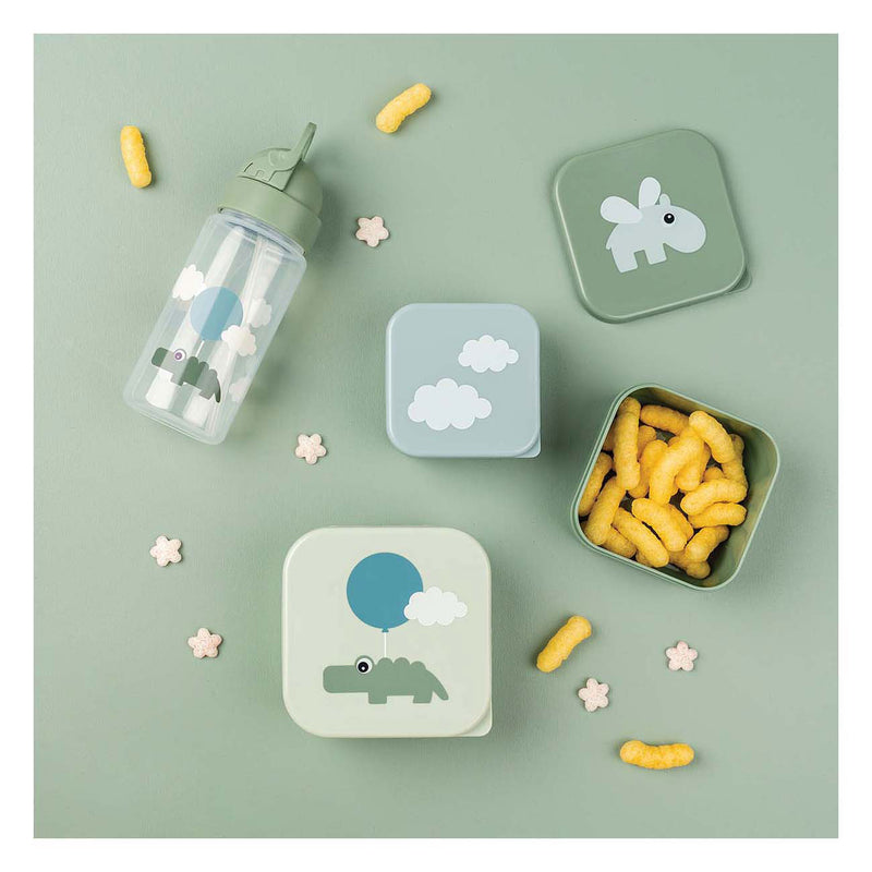 Load image into Gallery viewer, Done by deer snackbox blije wolken groen, 3st.
