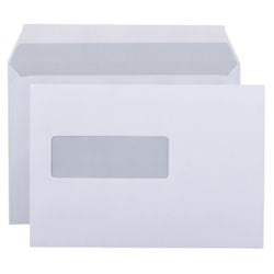 Dienst-enveloppen od 80g m2 220x156mm wit zelfklevende sluiting venster links