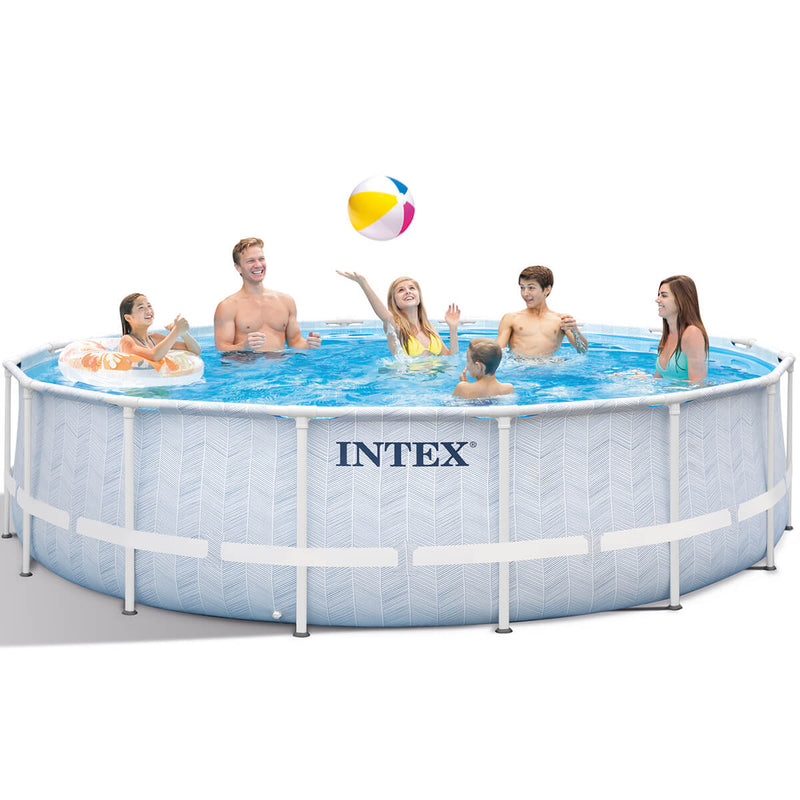 Load image into Gallery viewer, Intex Chevron Prism Frame zwembad 488 x 122 cm
