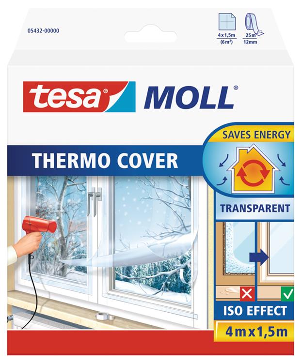 Afbeelding laden in galerijviewer, Tesa moll thermo cover pe raamisolatie folie - 4 x 1,5 meter
