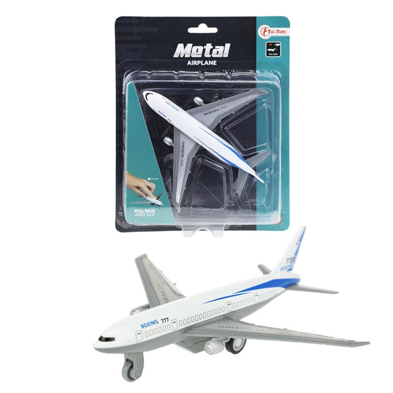 Load image into Gallery viewer, Toi-toys toi toys pull back vliegtuig metaal 14cm
