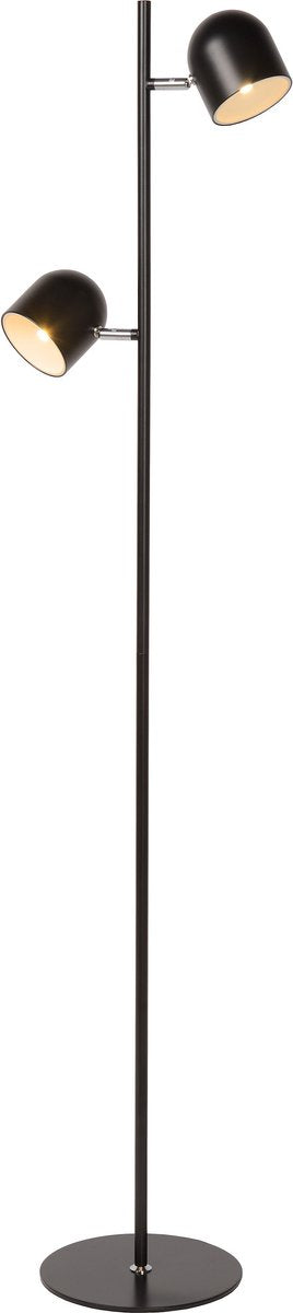 Lucide skanska - vloerlamp - led 3 stepdim - 2x5w 3000k - zwart